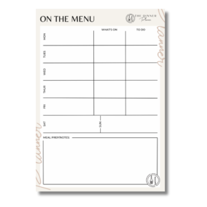 ON THE MENU THE DINNER PLANNER